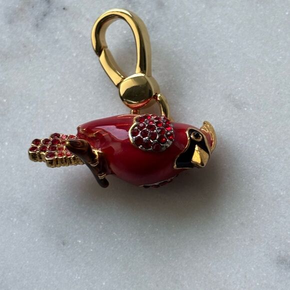 Juicy Couture Red and Gold Bird Brooch - Picture 4 of 9